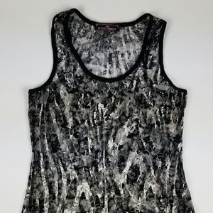 Almost Famous Animal Print Sheer Tank Top